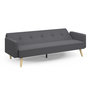 Voir la diapositive 5 : ID MARKET Canapé droit scandinave 3 places convertible LARS en tissu gris