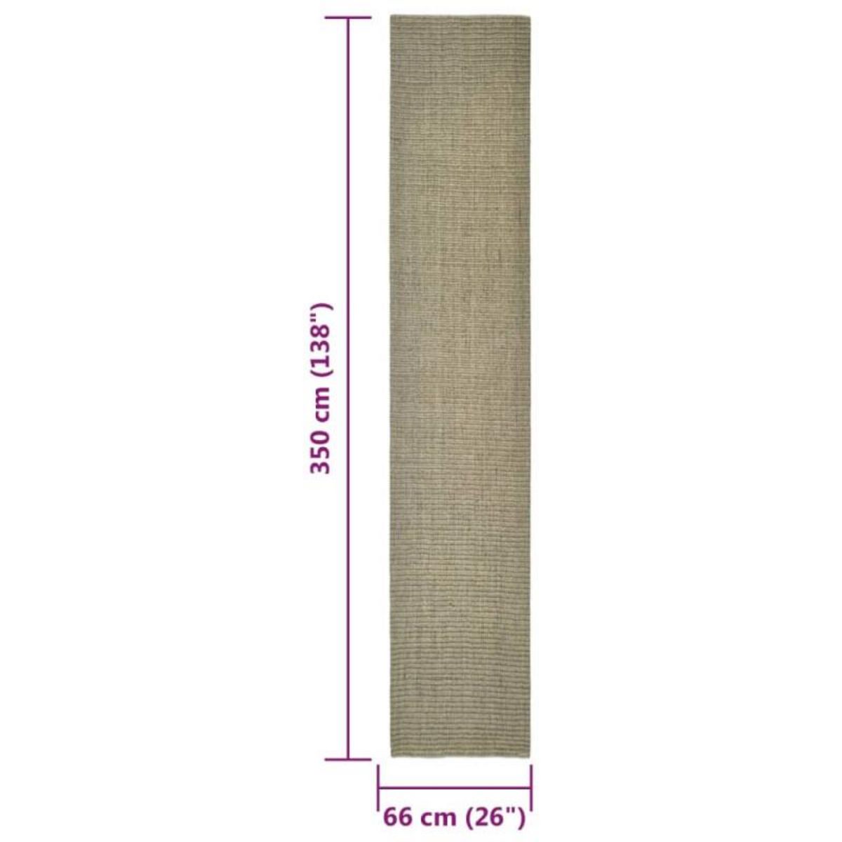 VIDAXL Tapis en sisal pour griffoir taupe 66x350 cm