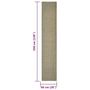 Voir la diapositive 6 : VIDAXL Tapis en sisal pour griffoir taupe 66x350 cm