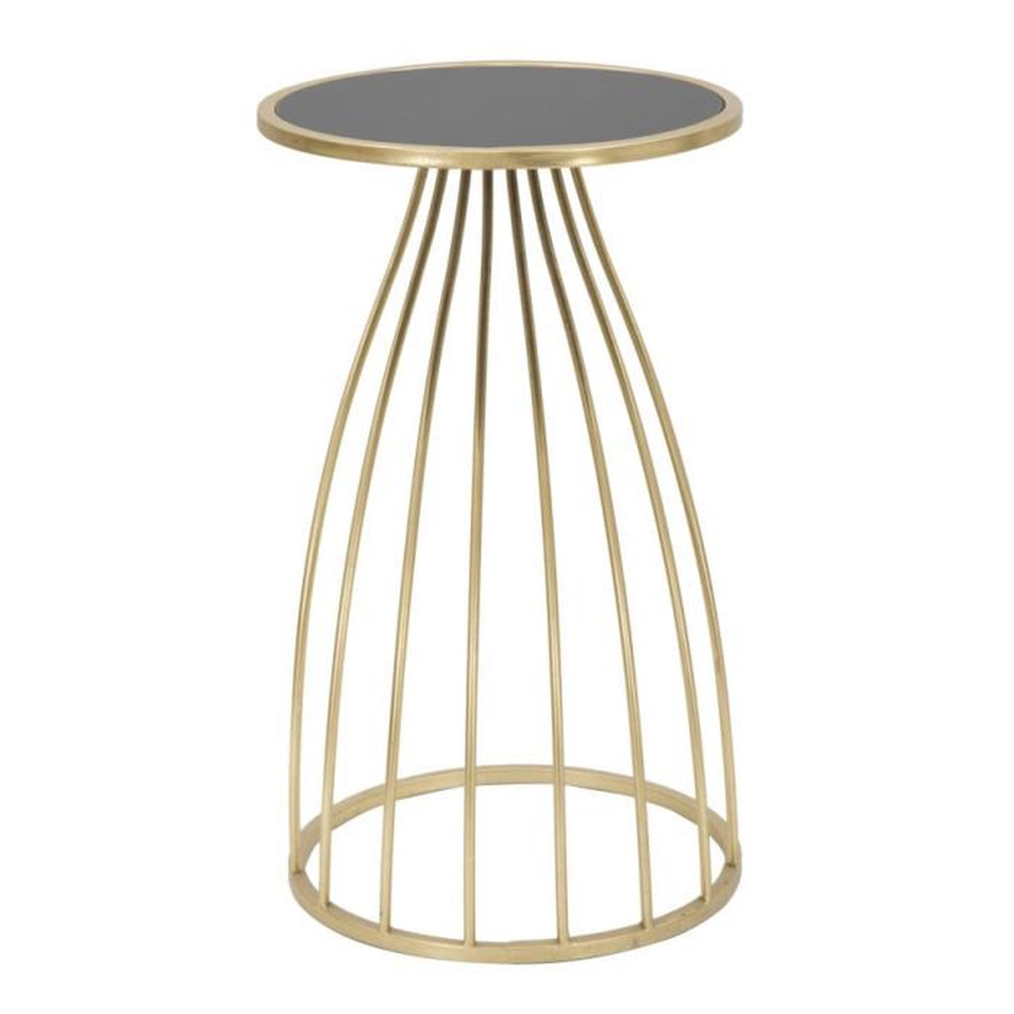 Voir la diapositive 2 : Paris Prix Table d'Appoint Design  Flush  60cm Noir & Or