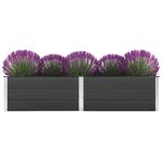 VIDAXL Lit sureleve de jardin 250x50x54 cm WPC Gris