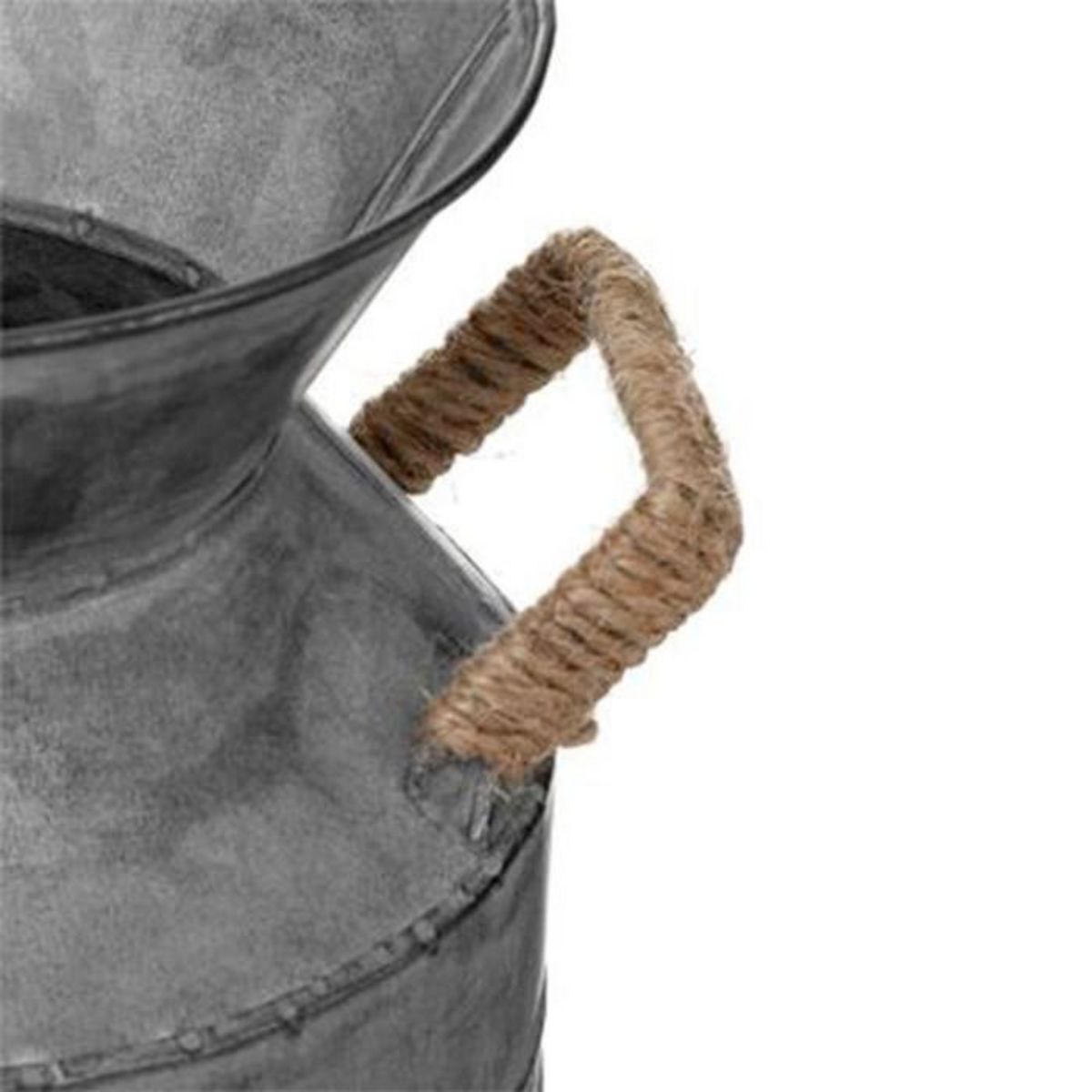 ATMOSPHERA Pot à Lait Déco Vintage  Zinc  48cm Gris