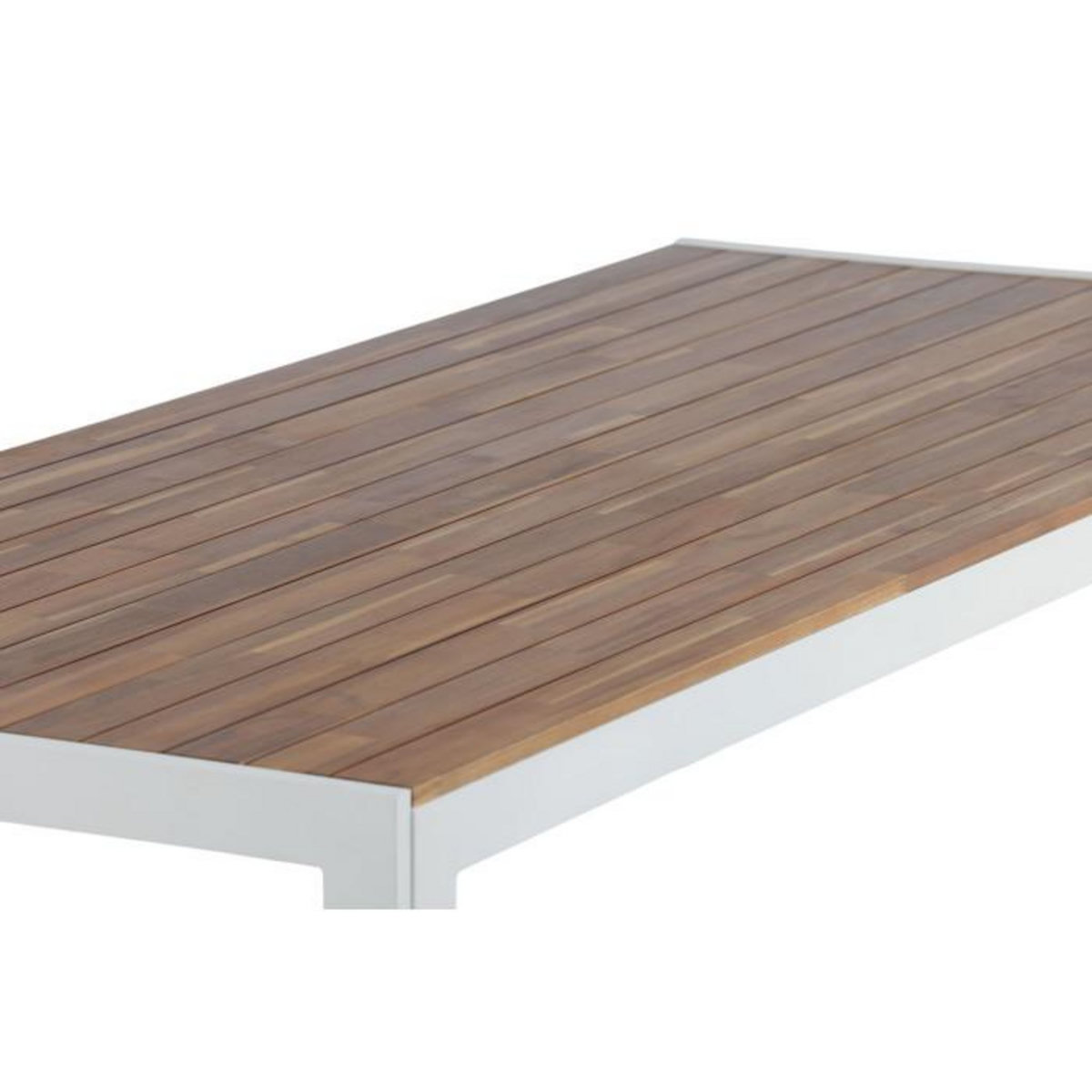 Paris Prix Table de Jardin en Bois  Acacia  200cm Naturel & Blanc