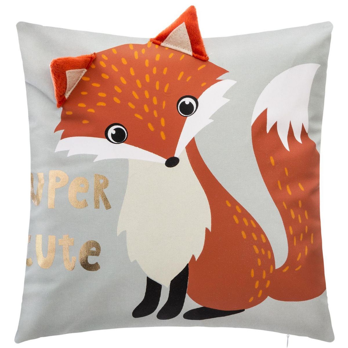 ATMOSPHERA FOR KIDS Coussin Déhoussable Enfant Renard 40x40cm