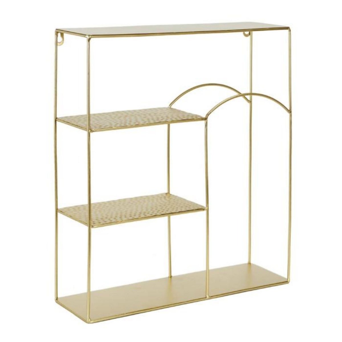 Paris Prix Étagère Murale en Métal Martelé  Alia  45cm Or