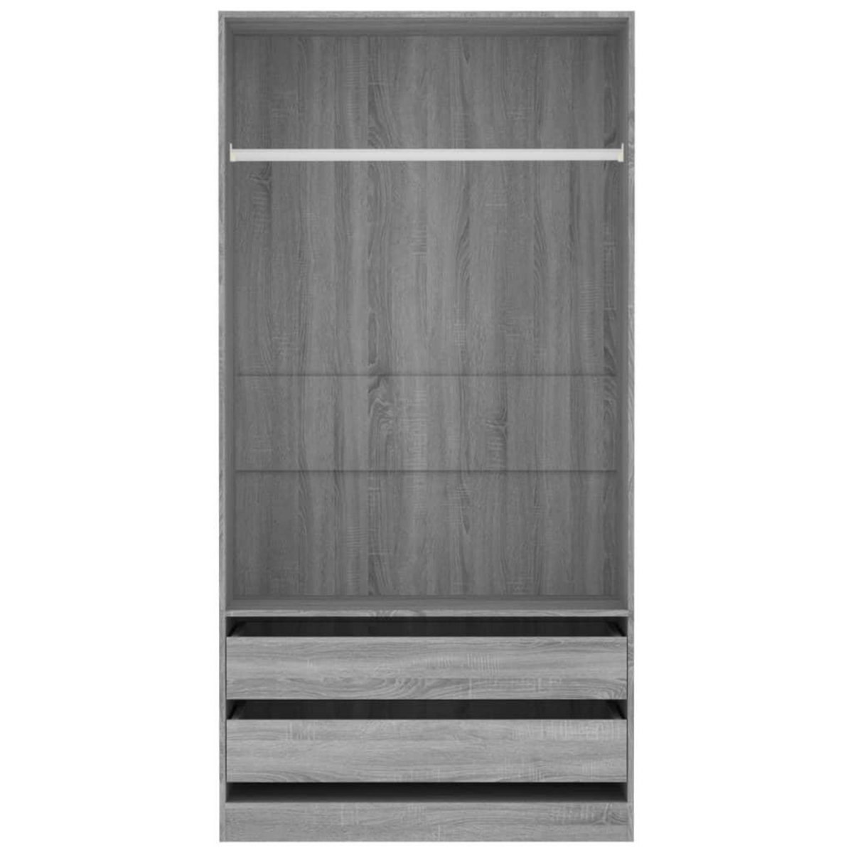 VIDAXL Garde-robe Sonoma gris 100x50x200 cm Bois d'ingenierie
