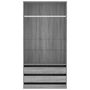 Voir la diapositive 4 : VIDAXL Garde-robe Sonoma gris 100x50x200 cm Bois d'ingenierie