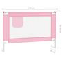 Voir la diapositive 6 : VIDAXL Barriere de securite de lit d'enfant Rose 100x25 cm Tissu