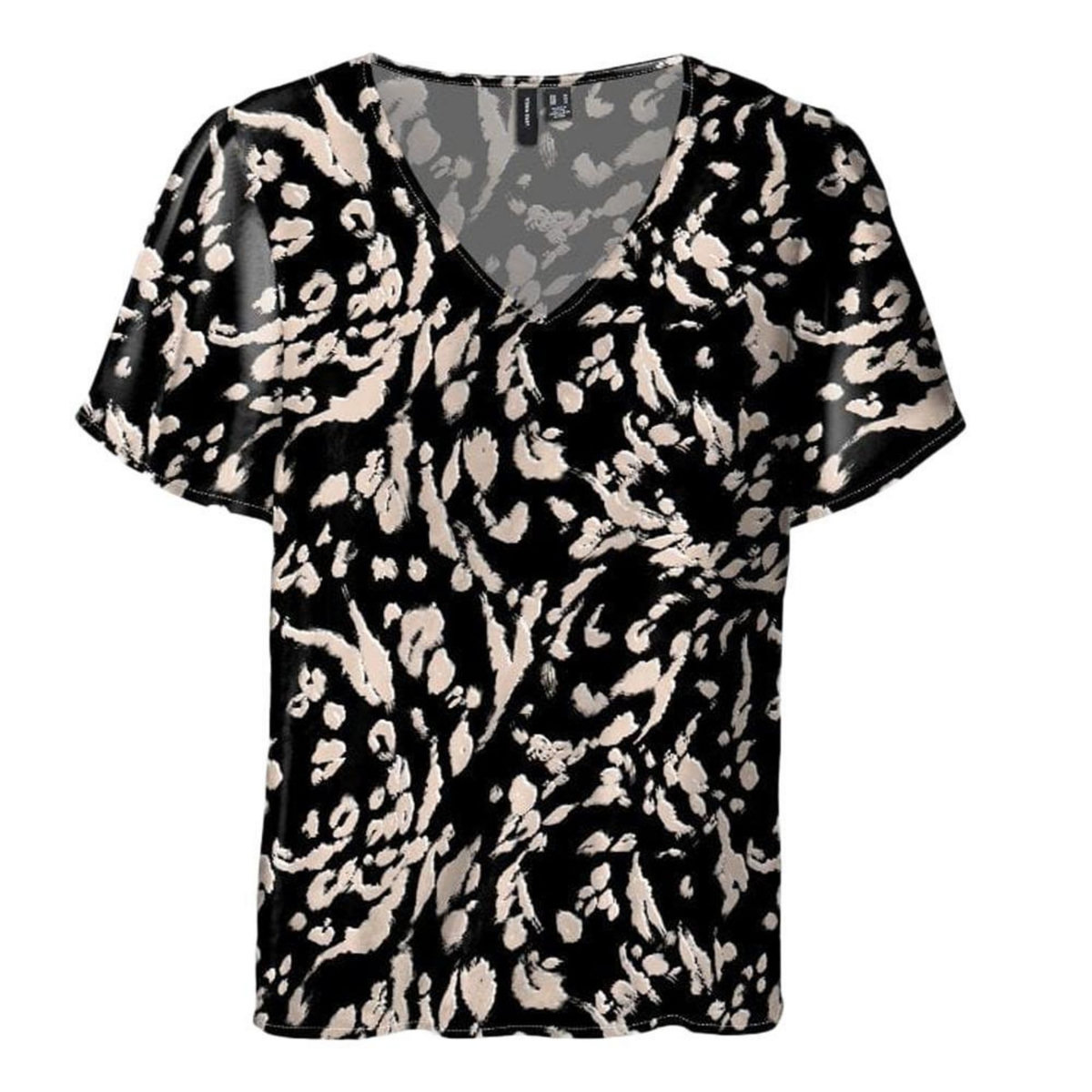Vero Moda T shirt Noir/ à Motifs Femme Vero Moda Easy V neck