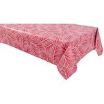 HABITABLE Nappe en toile cirée rectangulaire Eloa - 140 x 250 cm - Rouge