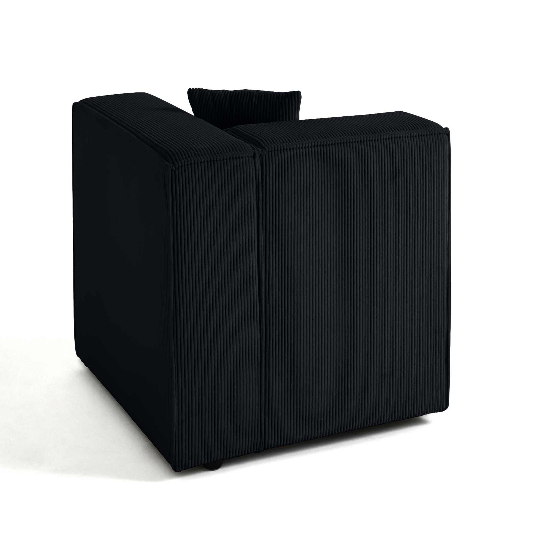 Voir la diapositive 3 : LISA DESIGN Arty - module d'assise droit - en velours côtelé