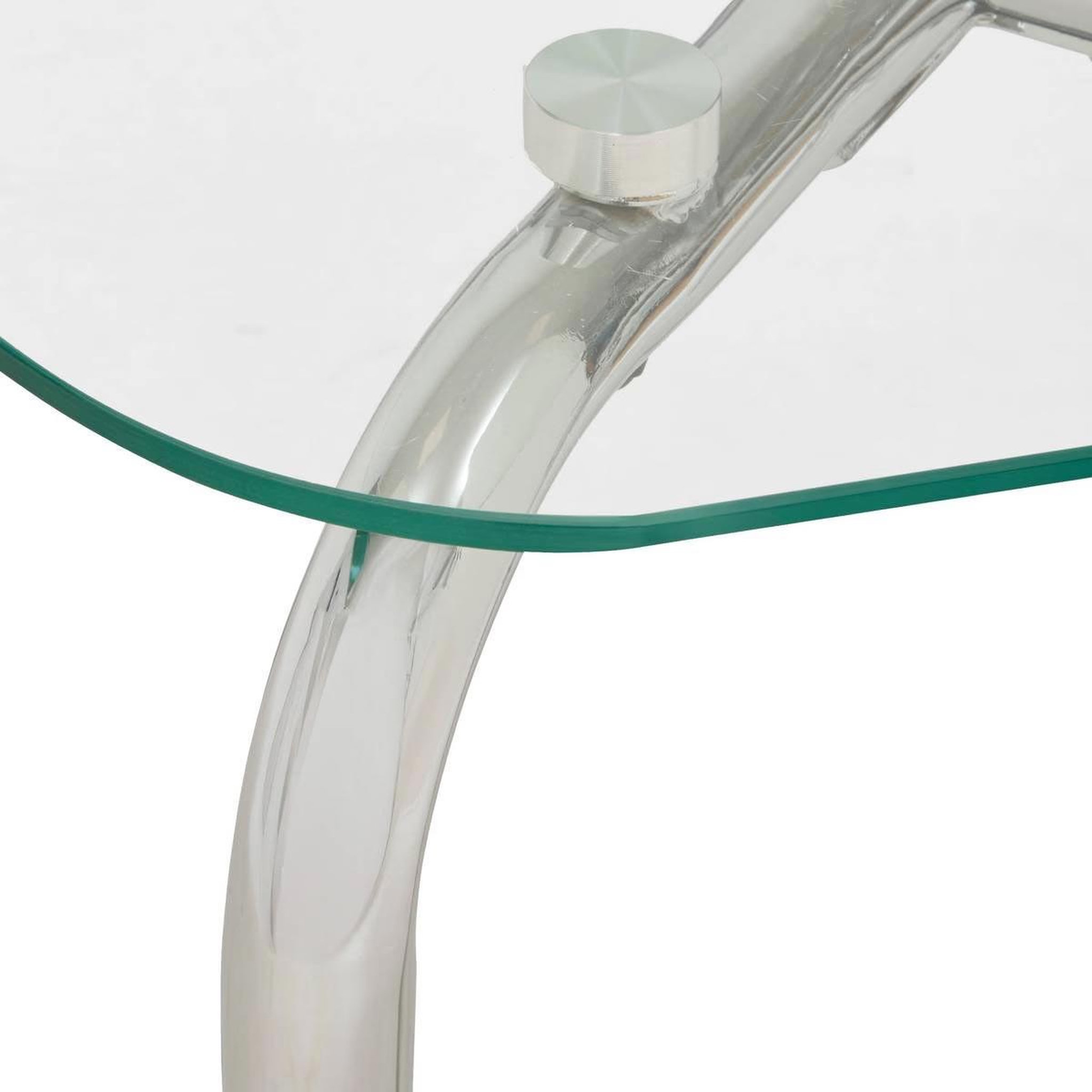 Voir la diapositive 4 : ATMOSPHERA Lot de 2 tables d'appoint  hecate  50cm chromé