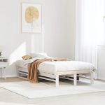 VIDAXL Cadre de lit sans matelas blanc 90x200 cm bois de pin massif