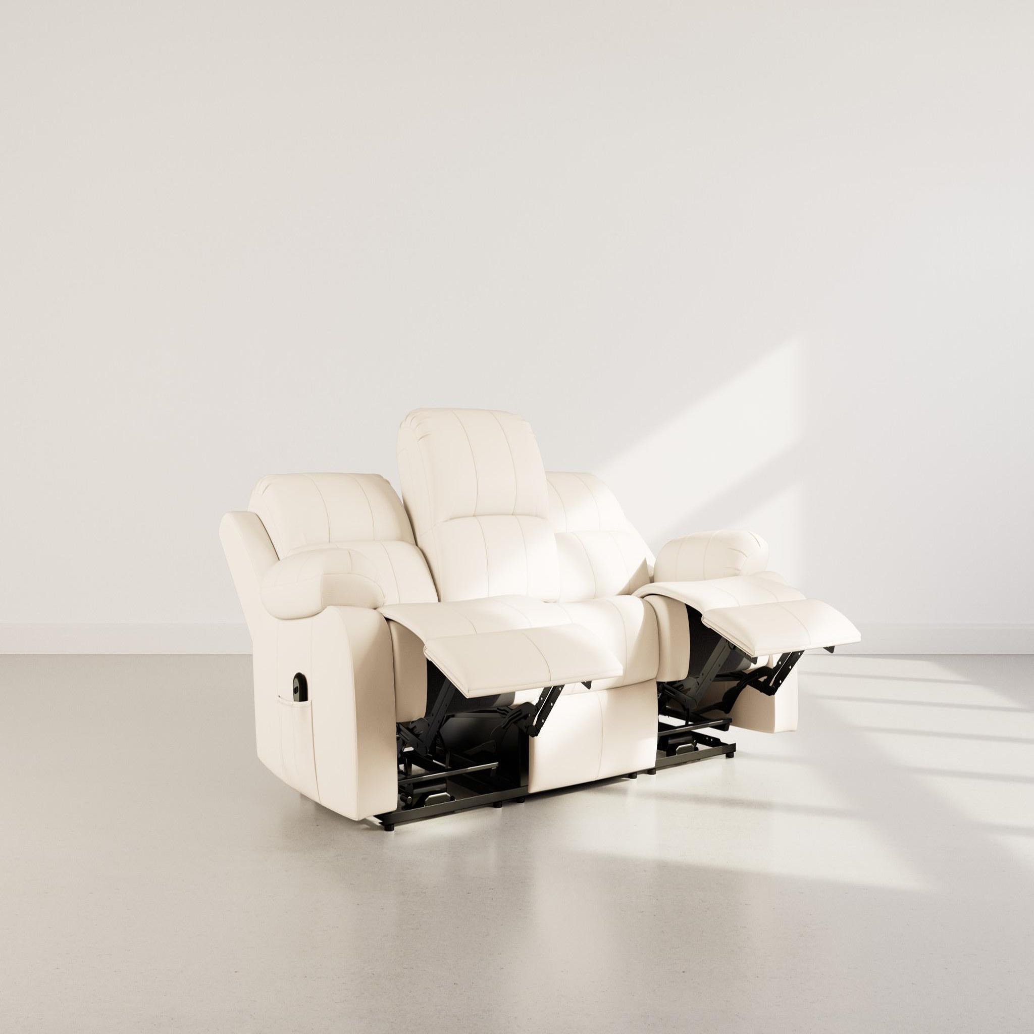 Voir la diapositive 3 : BEST MOBILIER Armand - canapé 3 places relax électrique en simili