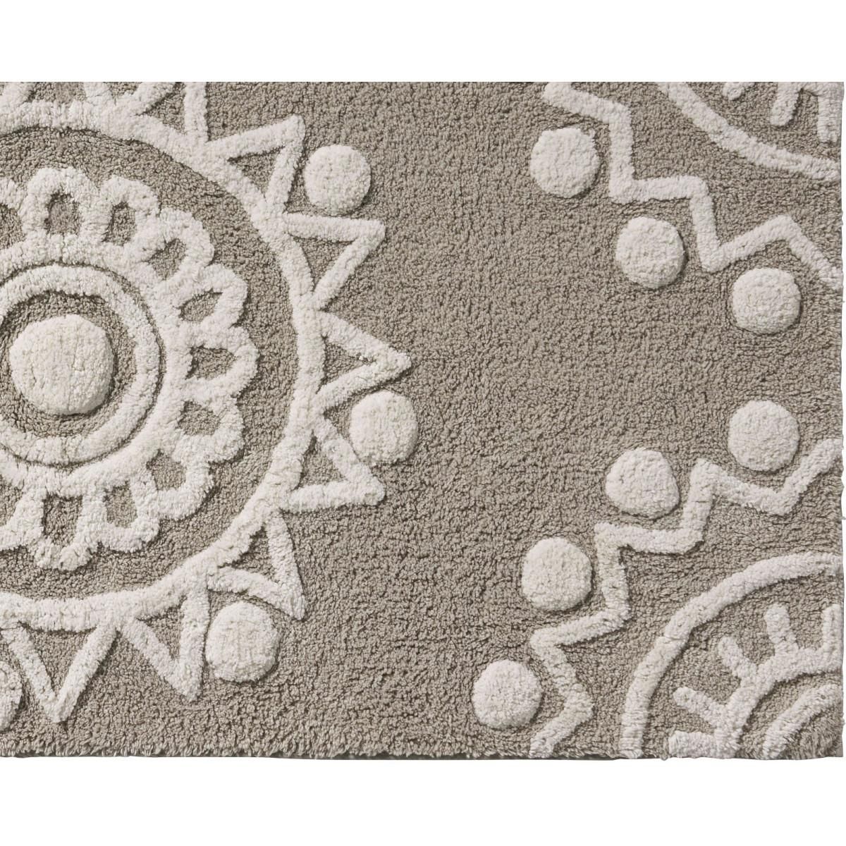 GUY LEVASSEUR Tapis de bain déco en coton tufté 60x120cm