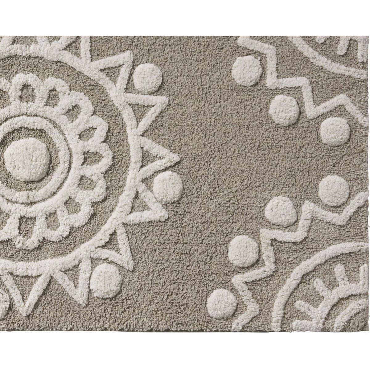 GUY LEVASSEUR Tapis de bain déco en coton tufté 60x120cm