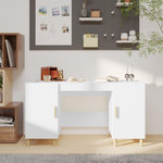 VIDAXL Bureau Blanc 140x50x75 cm Bois d'ingenierie