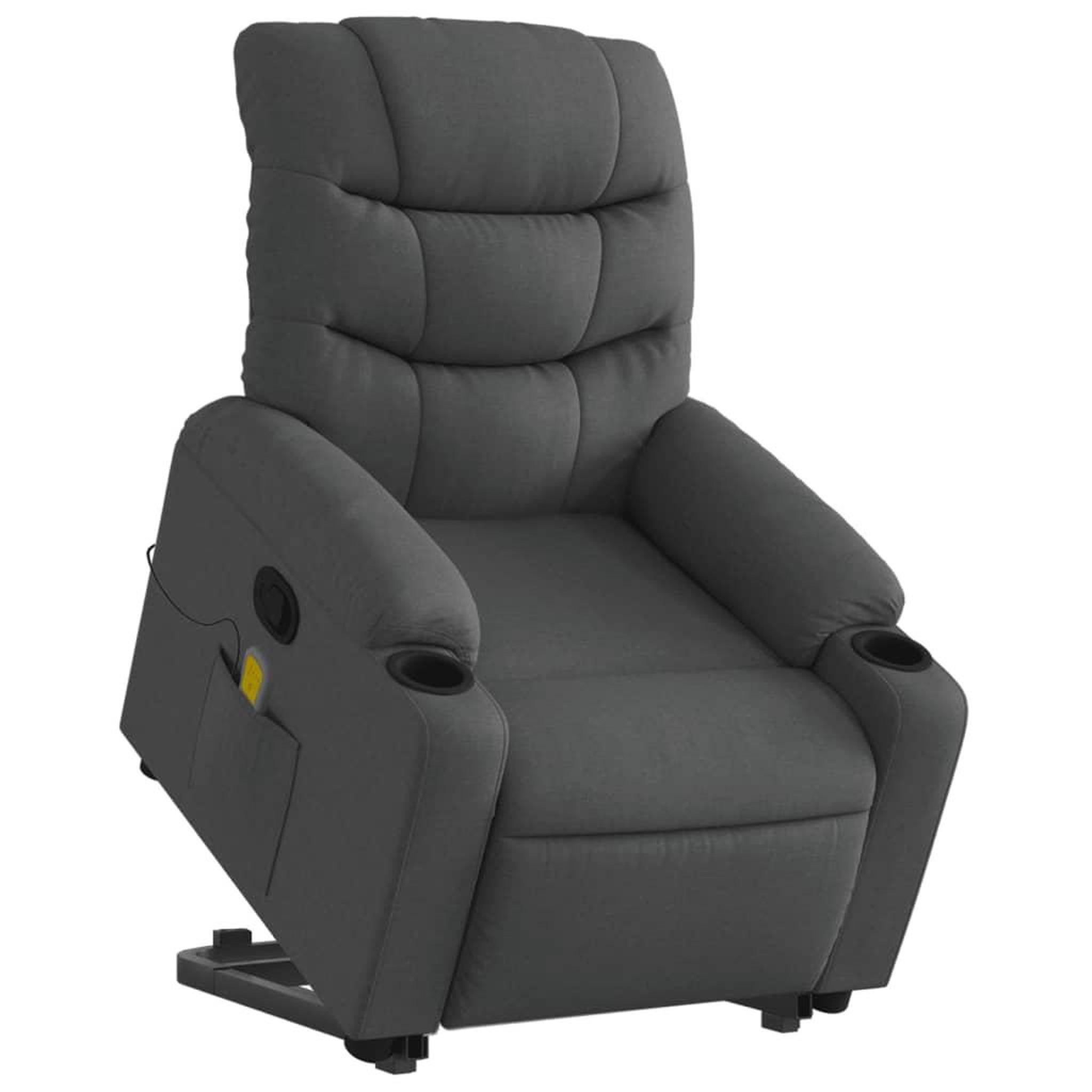 Voir la diapositive 3 : VIDAXL Fauteuil de massage inclinable Gris fonce Tissu