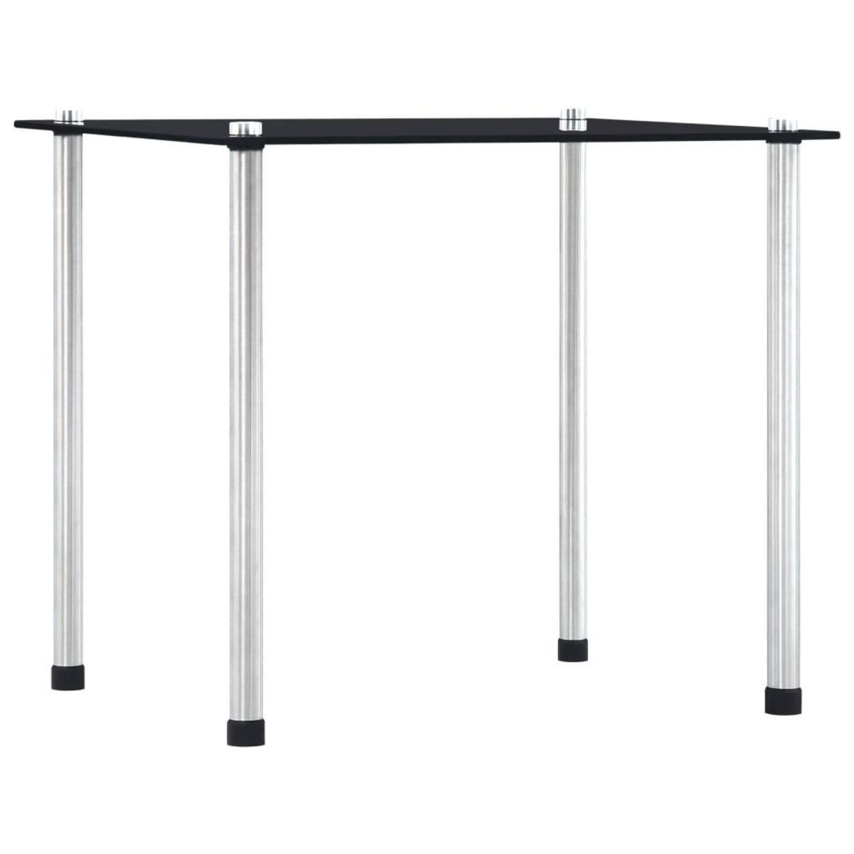 VIDAXL Tables gigognes 3 pcs Noir Verre trempe