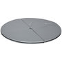 Voir la diapositive 1 : HOMCOM Tapis de pole dance pliable - pole dance mat - tapis de protection Ø 150 cm épaisseur 5 cm - revêtement PVC gris