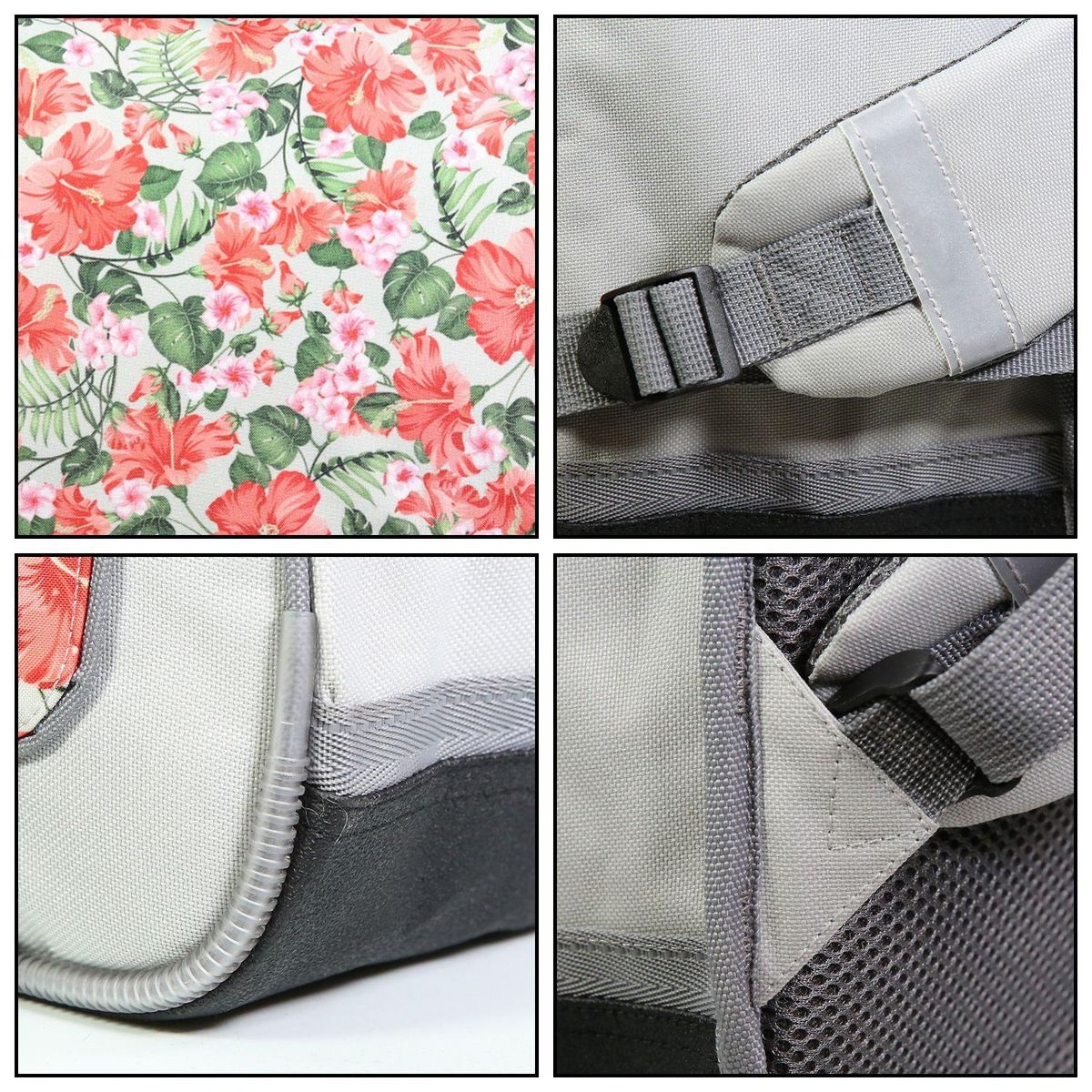 Bagtrotter BAGTROTTER Cartable 38 cm Offshore Grise Fleurs