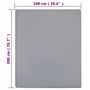 Voir la diapositive 6 : VIDAXL Drap-housse Jersey Gris 100x200 cm Coton