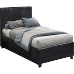 Habitat et Jardin Lit avec coffre  Carla  - 90 x 190 cm - Noir