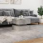 Voir la diapositive 4 : VIDAXL Table basse avec lumieres LED gris beton 50x50x40 cm