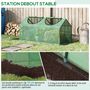 Voir la diapositive 6 : OUTSUNNY Mini serre de jardin serre à tomates 120 x 60 x 60 cm 2 fenêtres zippées enroulables acier thermolaqué PE haute densité vert