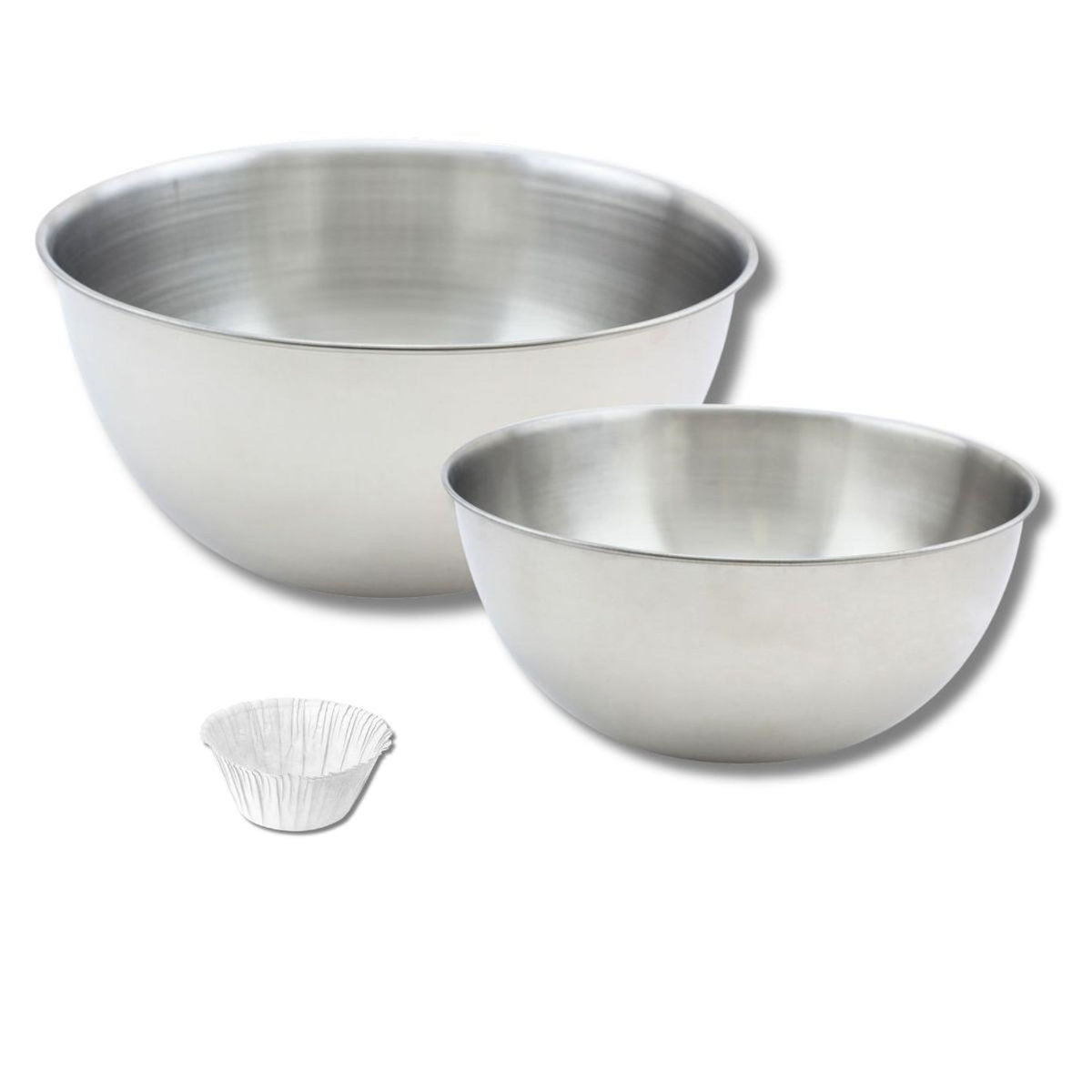 ZENKER Set composé d'un lot de 30 moules à muffins, 1 spatule Zenker et 2 bols à mixer Fackelmann