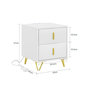 Voir la diapositive 3 : SOBUY Chevet avec 2 tiroirs blanc 40x36x47 cm FBT115-E-W