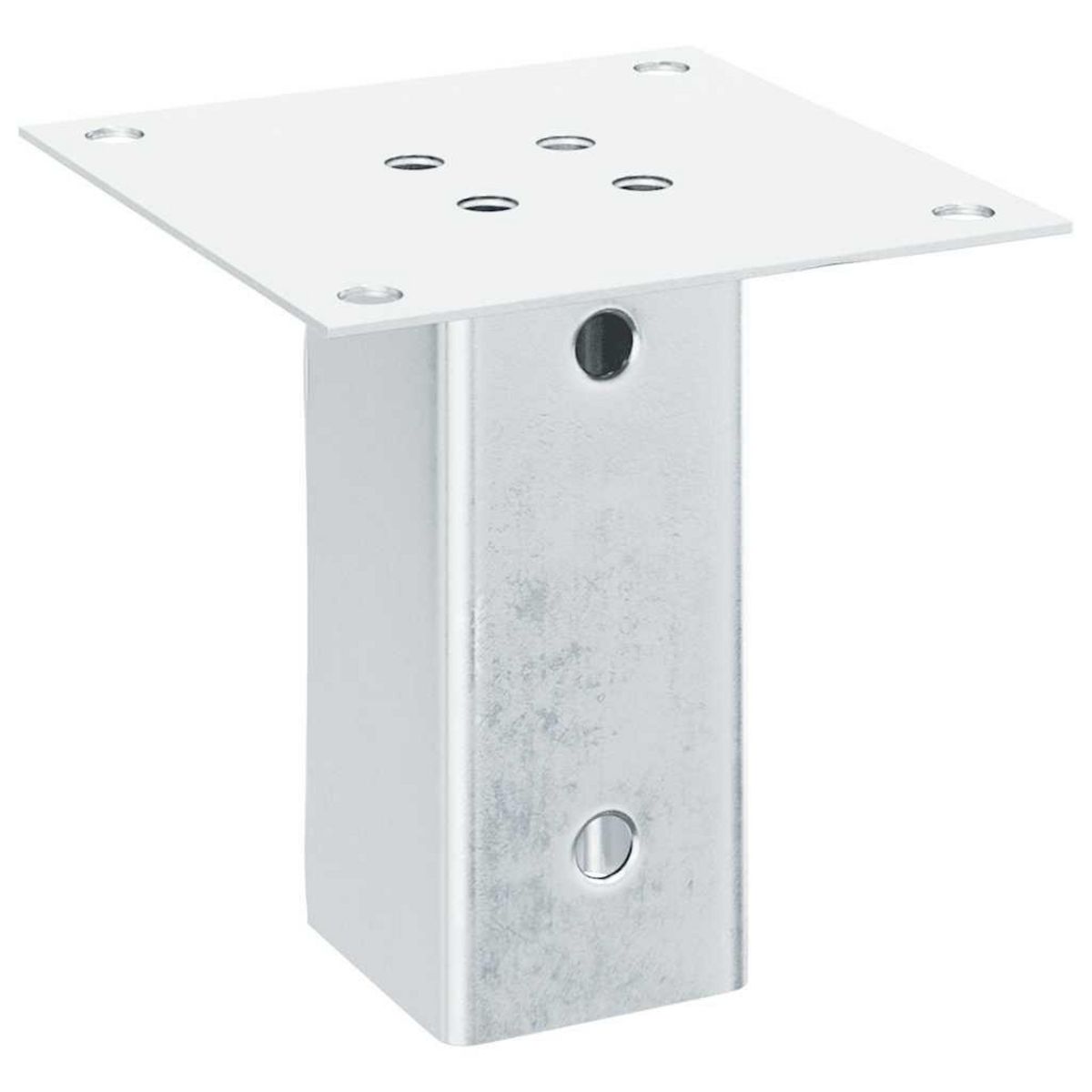 VIDAXL Bases de poteau carrees 4 pcs argent 61x61 mm acier galvanise