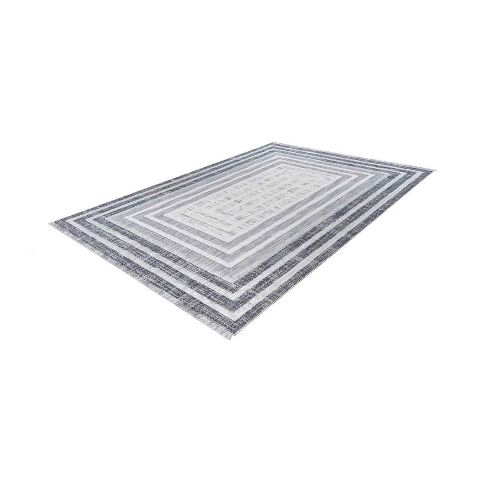 Voir la diapositive 2 : Paris Prix Tapis Tissé Géométrique  Sarai  Gris