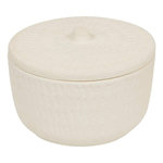 ATMOSPHERA Boîte Déco en Céramique  Sien  15cm Blanc