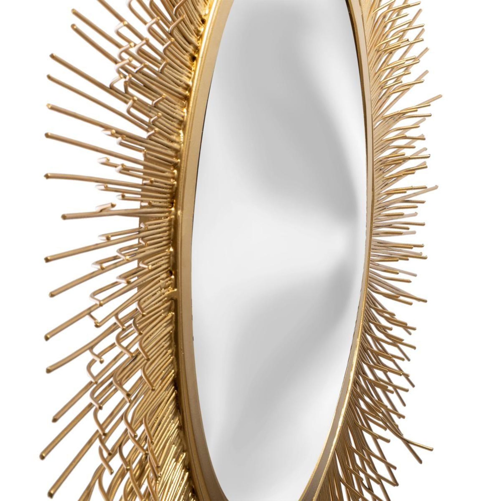 Voir la diapositive 2 : ATMOSPHERA Miroir mural design  soledad  58cm or