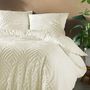 Voir la diapositive 2 : Paris Prix Parure de Lit 3 Pièces  Heltie  240x220cm Ivoire