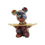 Voir la diapositive 2 : Paris Prix Statuette Ourson & Vide-Poche  Psyco  22cm Multicolore