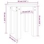Voir la diapositive 6 : VIDAXL Table basse Gris Ø 35x35 cm Bois massif de pin