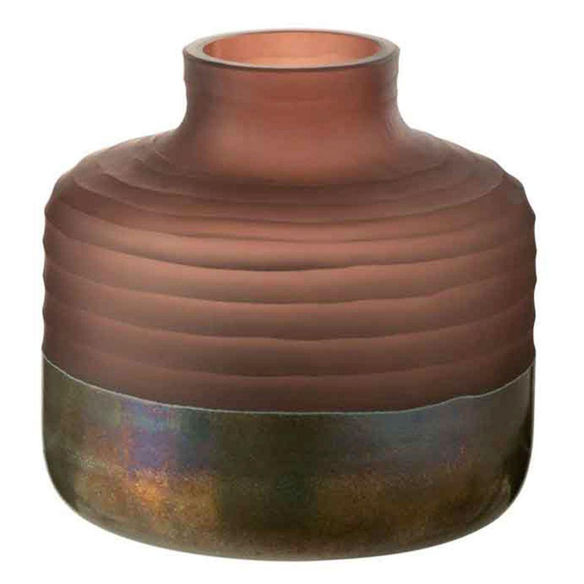 Voir la diapositive 1 : J-LINE Vase design en verre  ignacio  22cm rose