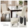 Voir la diapositive 4 : tectake Chaise de salle à manger avec revêtement en cuir synthétique crème Lot de 2