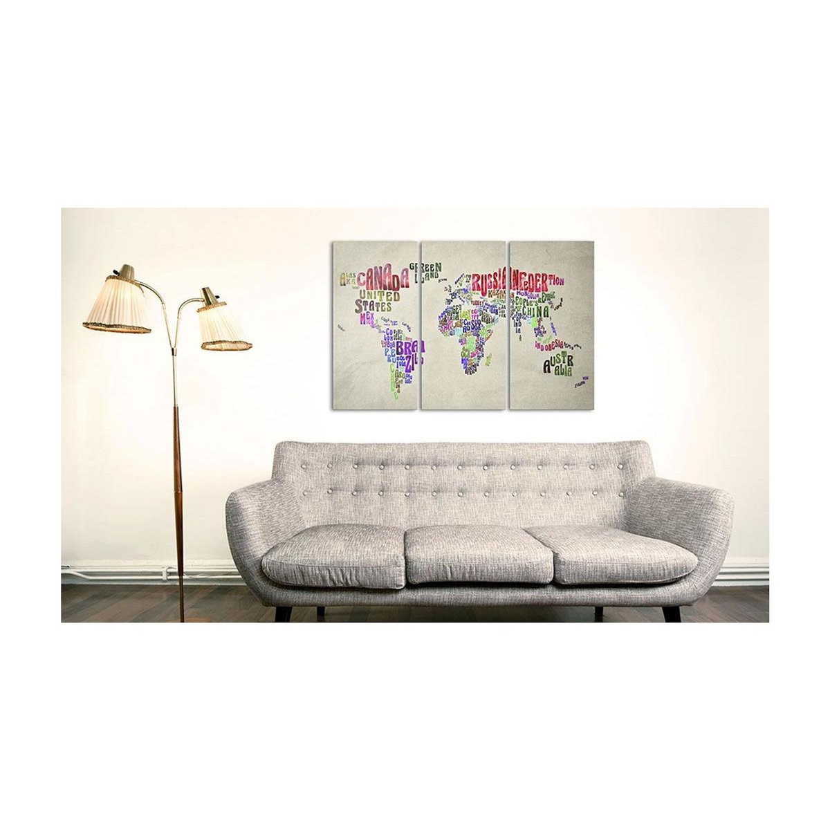 Paris Prix Tableau en Liège  Carte du Monde - Colorful Countries