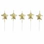 Voir la diapositive 1 : Paris Prix Lot de 5 Bougies 3D  Étoile  7cm Or