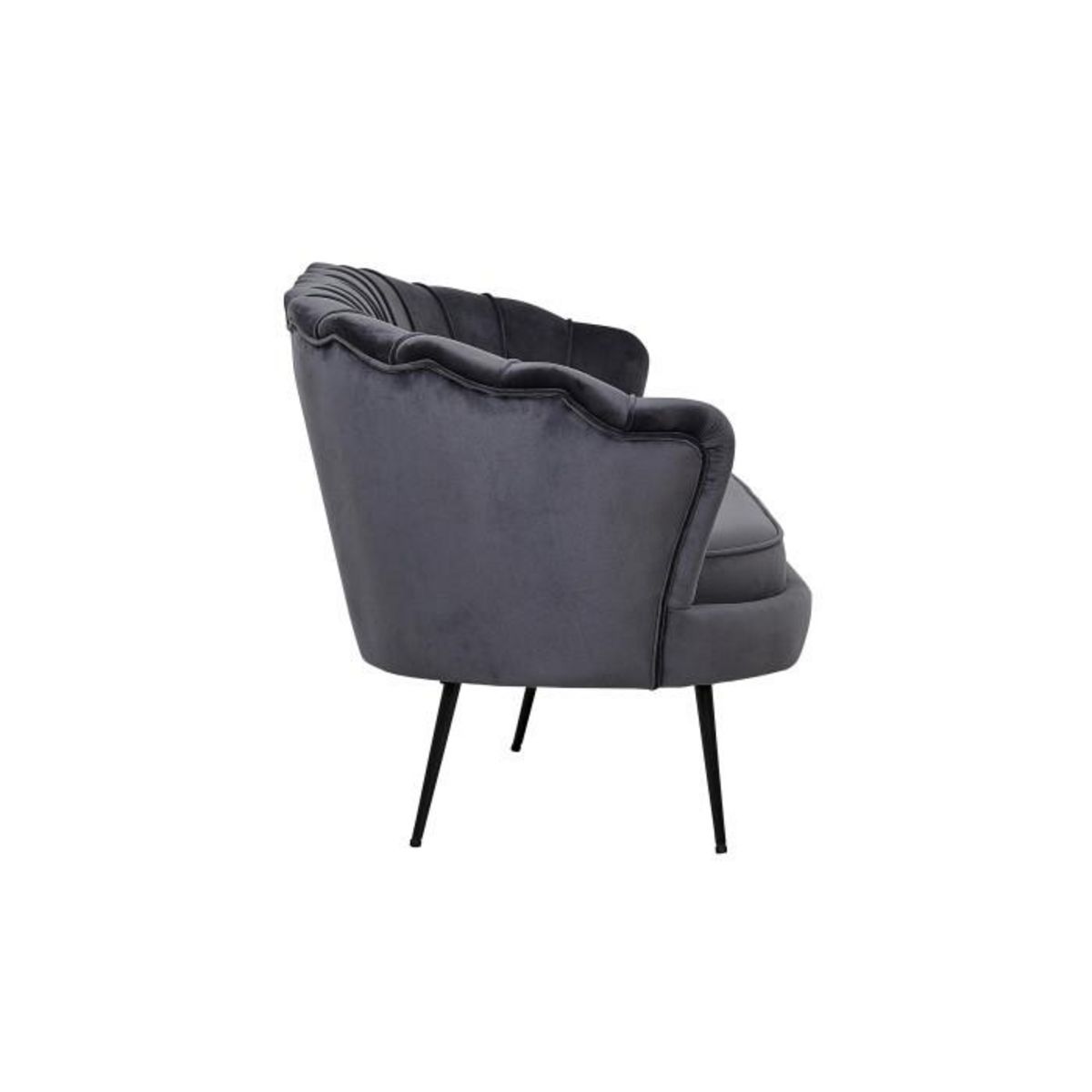 Paris Prix Canapé 3 Places en Velours  Calais  180cm Gris