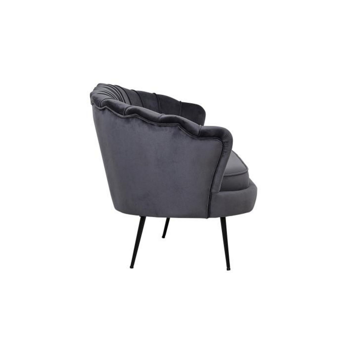 Paris Prix Canapé 3 Places en Velours  Calais  180cm Gris