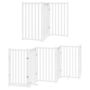 Voir la diapositive 3 : VIDAXL Barriere pour chien porte pliable 9panneaux blanc bois peuplier