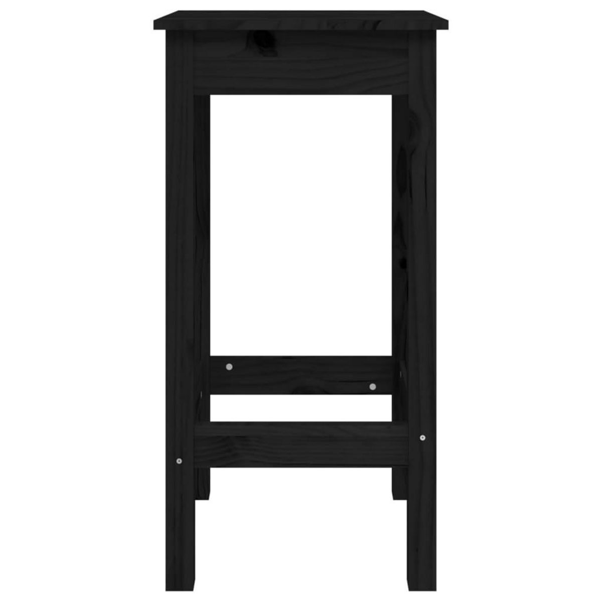 VIDAXL Chaises de bar lot de 2 noir 40x40x78 cm bois de pin solide