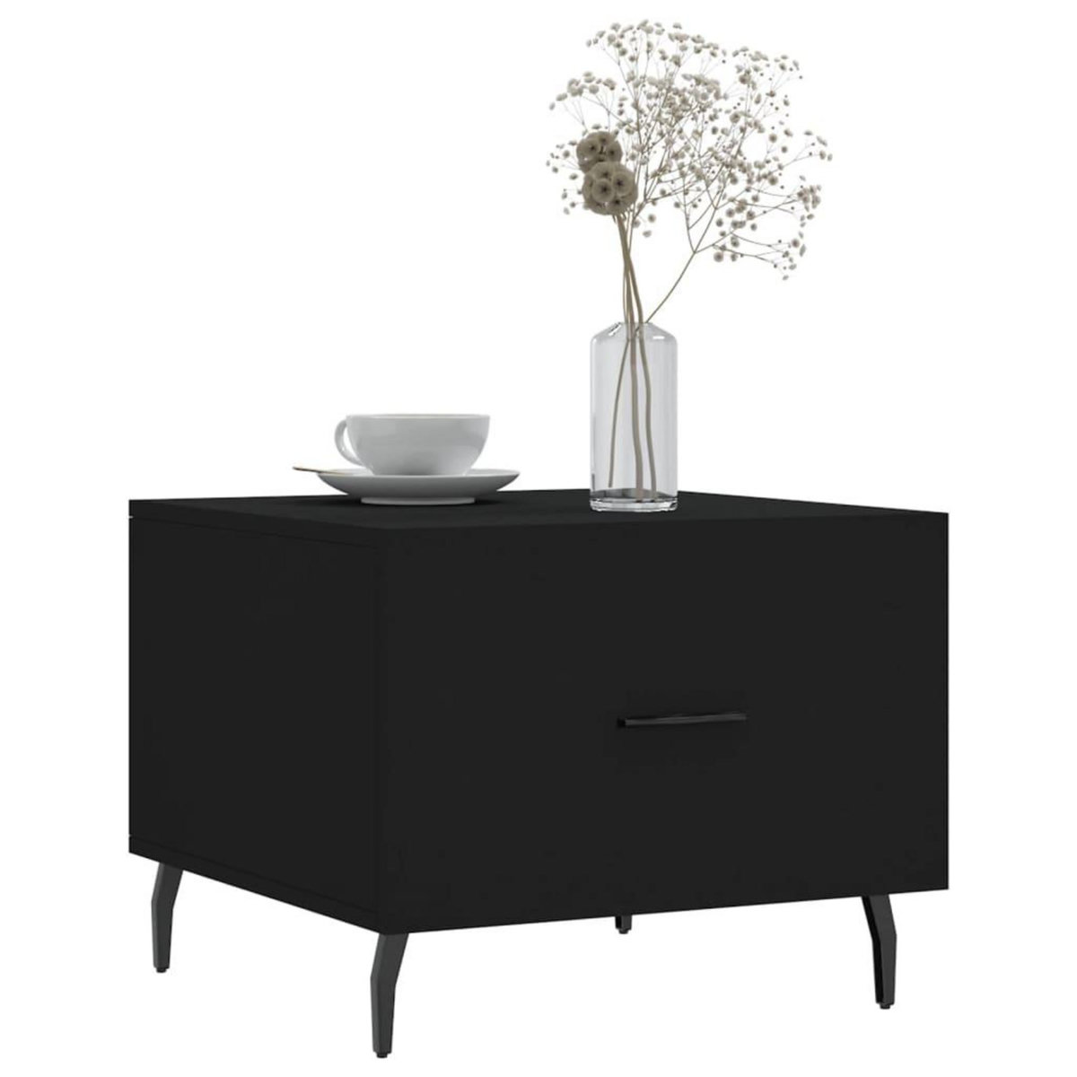 VIDAXL Table basse Noir 50x50x40 cm Bois d'ingenierie