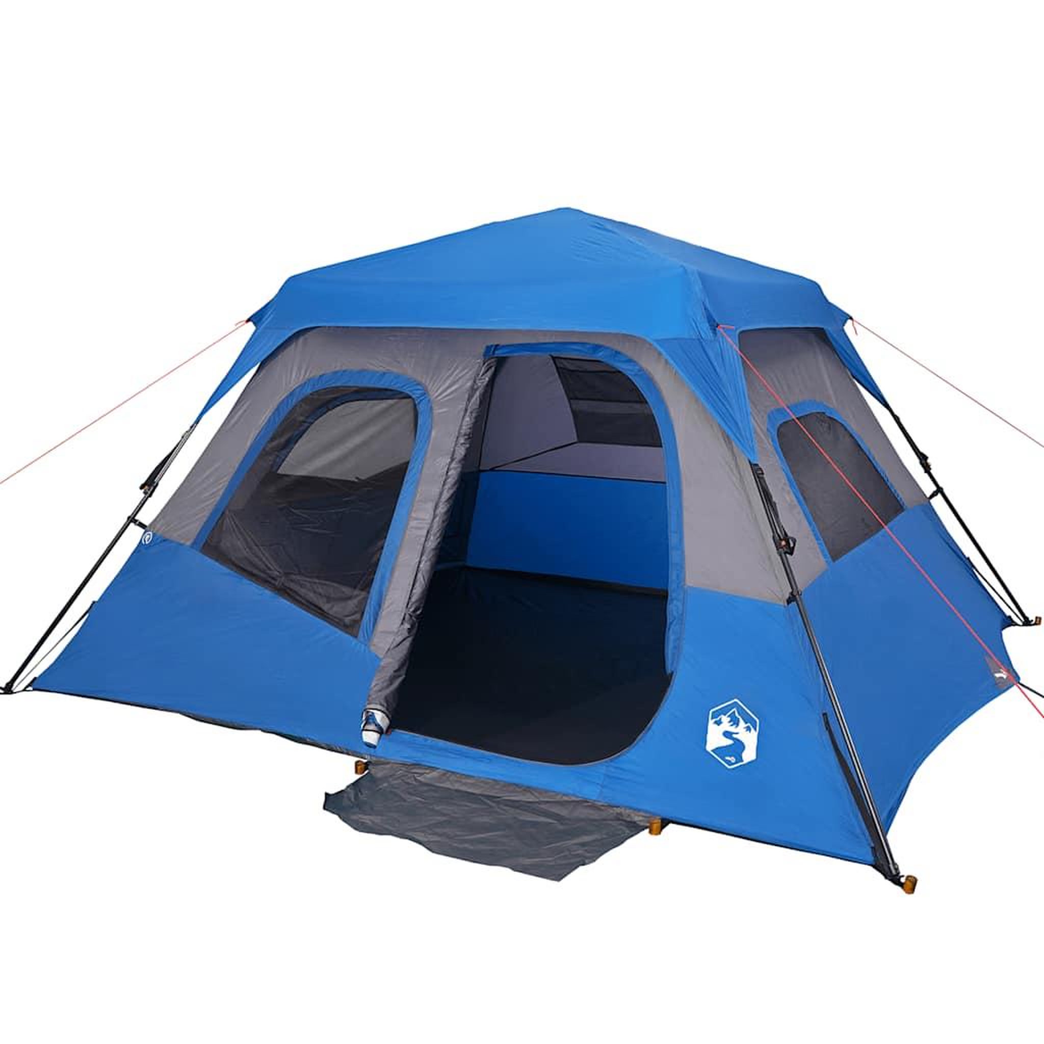 Voir la diapositive 3 : VIDAXL Tente familiale 6 personnes bleu liberation rapide impermeable