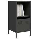 VIDAXL Buffet noir 35x39x73,5 cm acier lamine a froid