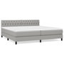 Voir la diapositive 2 : VIDAXL Sommier a lattes de lit avec matelas Gris clair 200x200cm Tissu